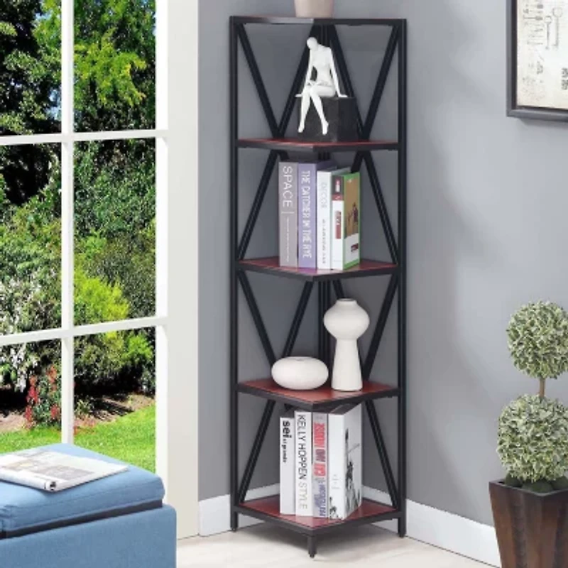 Tucson 5-Tier Corner Bookcase