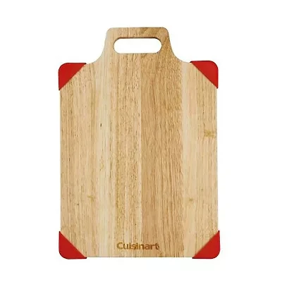 Cuisinart Rubberwood 15"x9.5" Cutting Board with Silicone Corners