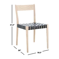 Eluned Dining Chair with Basket Woven Seat - Set of 2