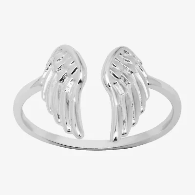 Silver Treasures Womens Sterling Silver Wing Hypoallergenic Delicate Band