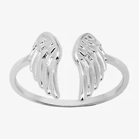 Silver Treasures Womens Sterling Silver Wing Hypoallergenic Delicate Band