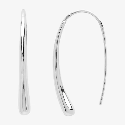 Silver Reflections Pure Silver Over Brass Drop Earrings