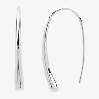 Silver Reflections Pure Silver Over Brass Drop Earrings