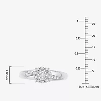 Unisex Adult 1/3 CT. T.W. Natural White Diamond 10K White Gold Round Halo Side Stone Ring Set