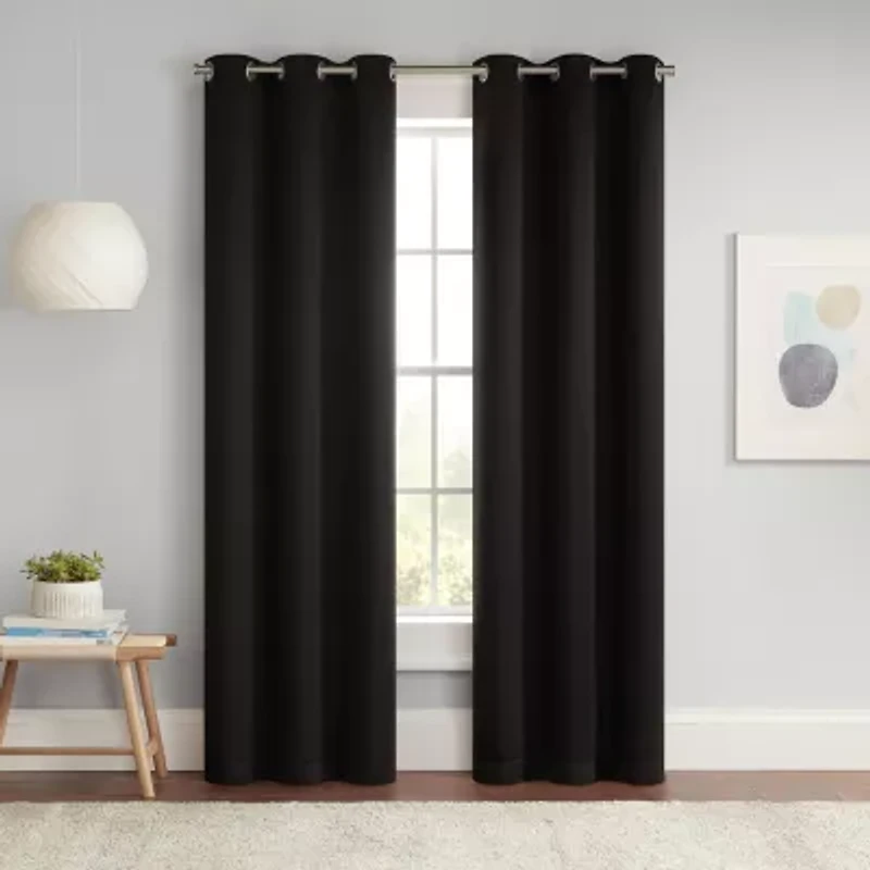 Eclipse Darrell Grommet Top Energy Saving Blackout Single Curtain Panel