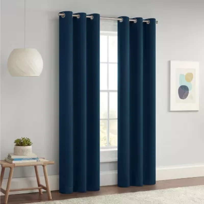 Eclipse Darrell Grommet Top Energy Saving Blackout Single Curtain Panel