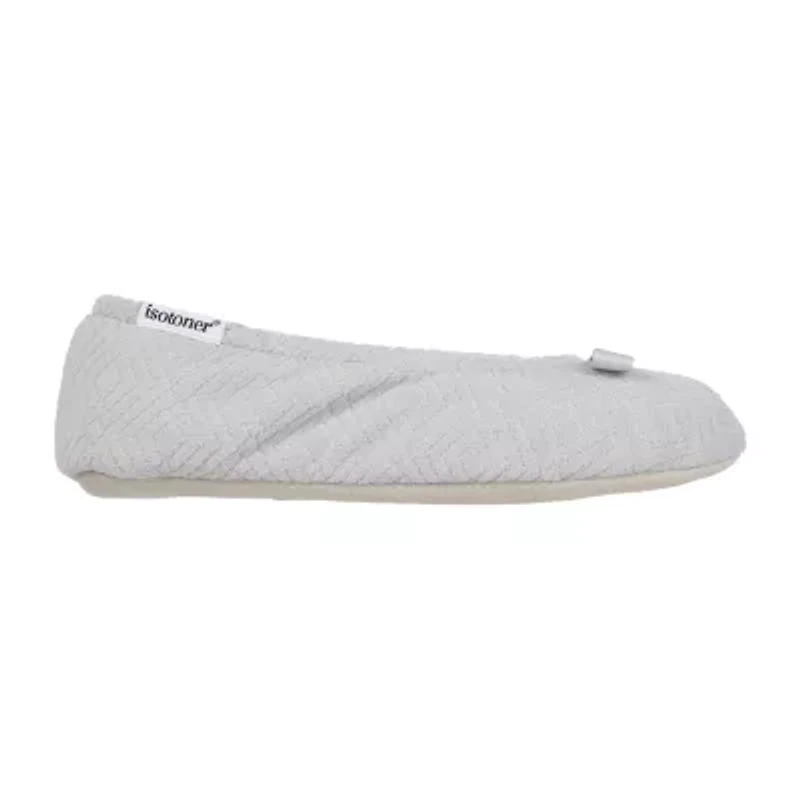 Isotoner Microterry Womens Ballerina Slippers