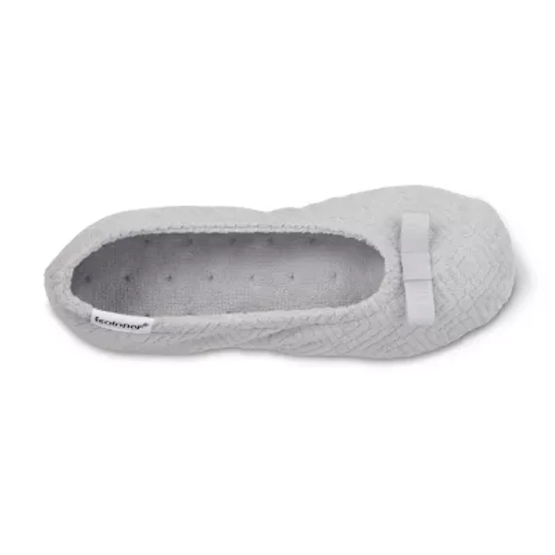 Isotoner Microterry Womens Ballerina Slippers