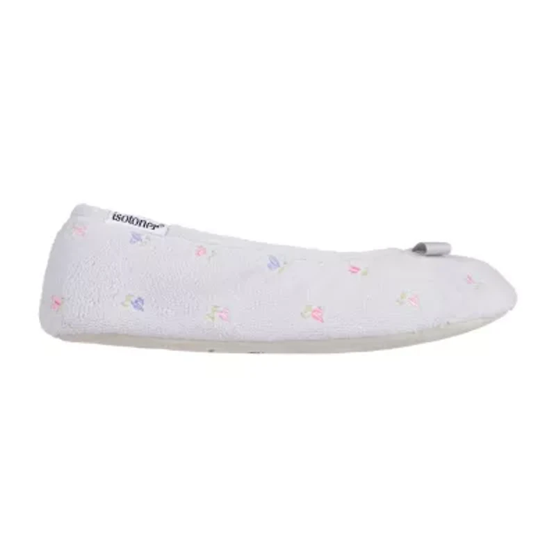 Isotoner Microterry Womens Ballerina Slippers