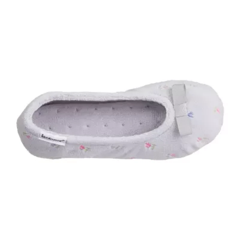 Isotoner Microterry Womens Ballerina Slippers