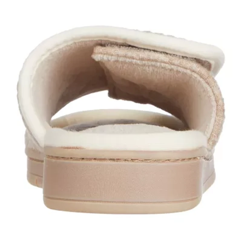 Isotoner Sweater Knit Adjustable Womens Slip-On Slippers