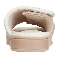 Isotoner Sweater Knit Adjustable Womens Slip-On Slippers