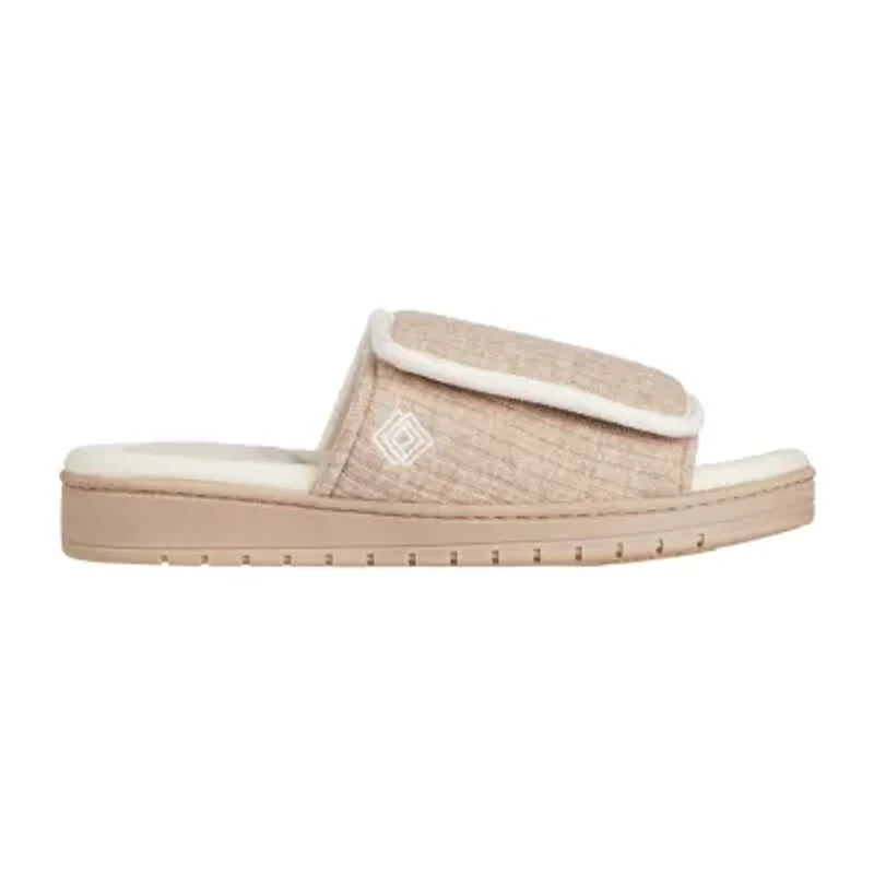 Isotoner Sweater Knit Adjustable Womens Slip-On Slippers