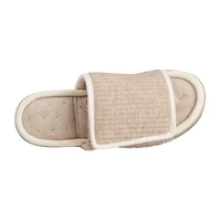 Isotoner Sweater Knit Adjustable Womens Slip-On Slippers