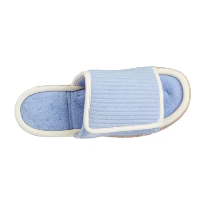 Isotoner Sweater Knit Adjustable Womens Slip-On Slippers