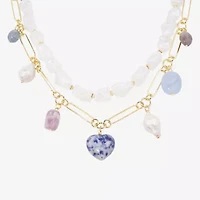 Bijoux Bar Womens Multi Color 20 Inch Strand Necklace