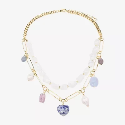 Bijoux Bar Womens Multi Color 20 Inch Strand Necklace