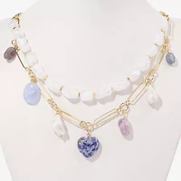 Bijoux Bar Womens Multi Color 20 Inch Strand Necklace