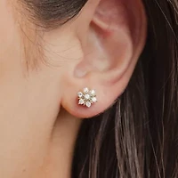 (G/ Si2) 1/2 CT. T.W. Lab Grown White Diamond 10K Gold 9.6mm Stud Earrings