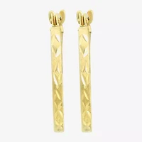 Womens 14K Gold 15mm Hoop Earrings