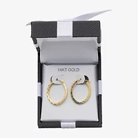 Diamond-Cut 14K Gold 18mm Hoop Earrings  