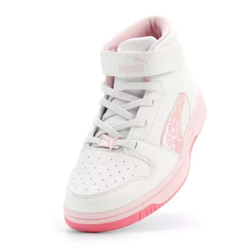 PUMA Rebound Layup Little Kid Girls Basketball Shoes