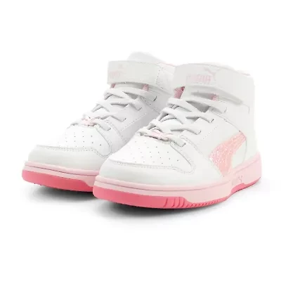 PUMA Rebound Layup Little Kid Girls Basketball Shoes