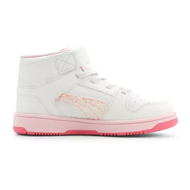 PUMA Rebound Layup Little Kid Girls Basketball Shoes