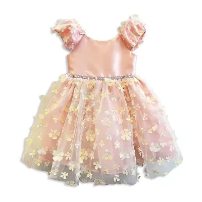 Blueberi Boulevard Baby Girls Short Sleeve Puffed A-Line Dress