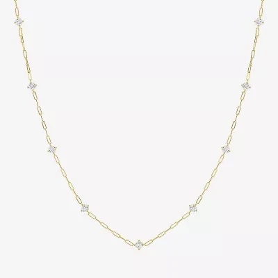 Diamond Addiction (G-H / Si2-I1) Womens 10K Gold 19 1/2 Inch Link Chain Necklace