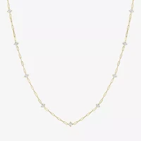 Diamond Addiction (G-H / Si2-I1) Womens 10K Gold 19 1/2 Inch Link Chain Necklace