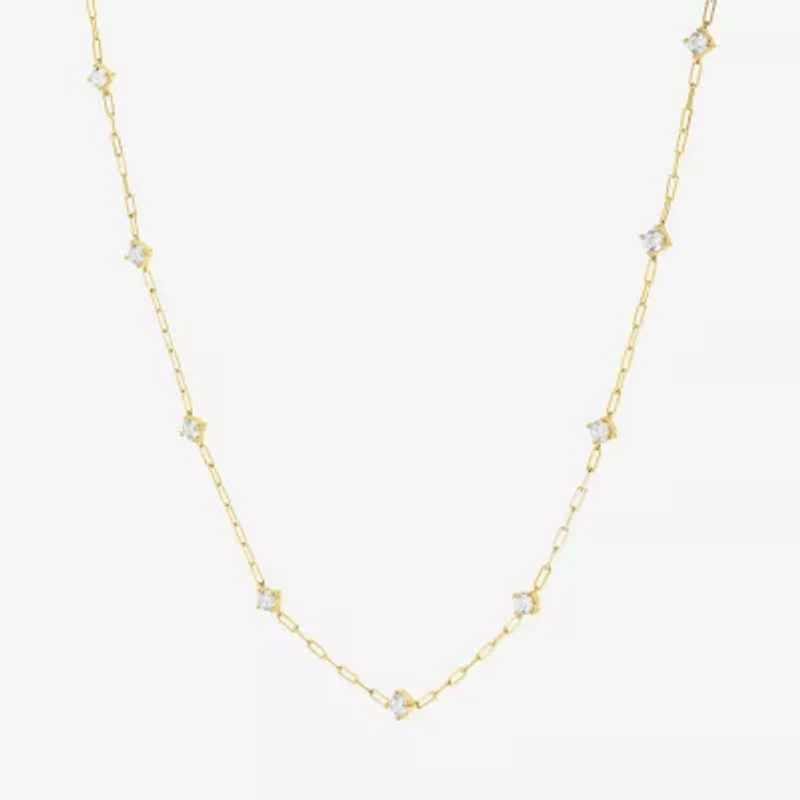 Diamond Addiction (G-H / Si2-I1) Womens 10K Gold 19 1/2 Inch Link Chain Necklace