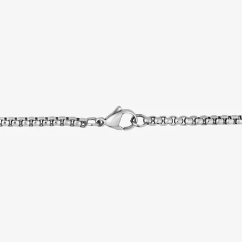 (F,Si2) Mens 1 1/4 CT. T.W. Lab Grown White Diamond Stainless Steel 24 Inch Pendant Necklace