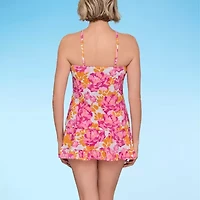 Liz Claiborne Womens Floral Tankini Swimsuit Top