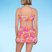 Liz Claiborne Womens Floral Midkini Swimsuit Top