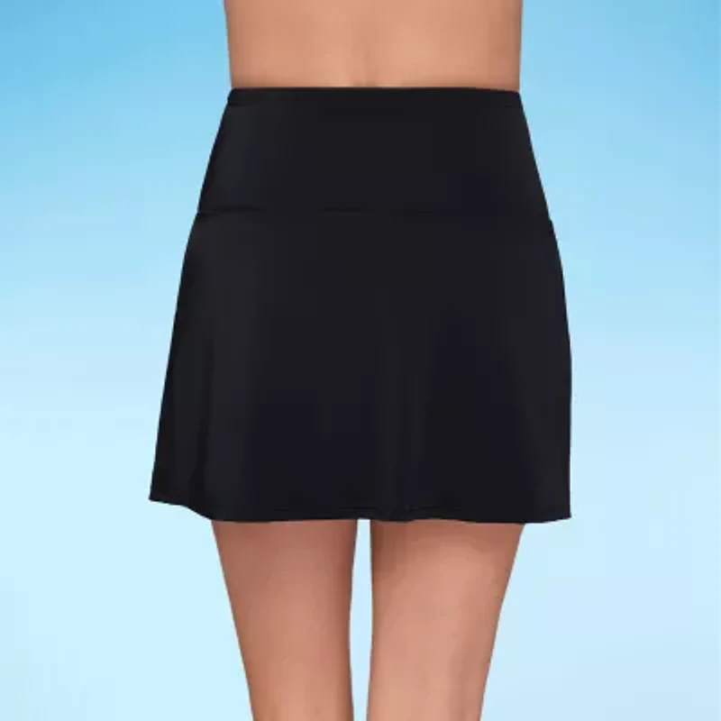 Liz Claiborne Womens Comfort Waistband Swim Skirt