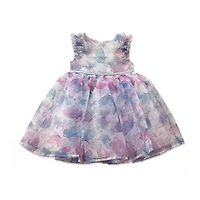 Blueberi Boulevard Little & Big Kid Girls Short Sleeve Flutter A-Line Dress