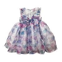 Blueberi Boulevard Little & Big Kid Girls Short Sleeve Flutter A-Line Dress