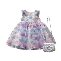 Blueberi Boulevard Little & Big Kid Girls Short Sleeve Flutter A-Line Dress