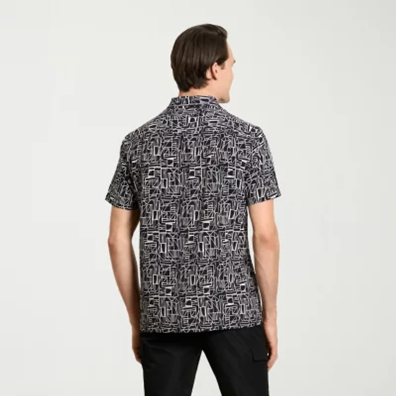 Van Heusen Weekend Mens Short Sleeve Camp Shirt