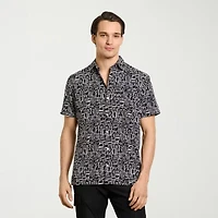 Van Heusen Weekend Mens Short Sleeve Camp Shirt