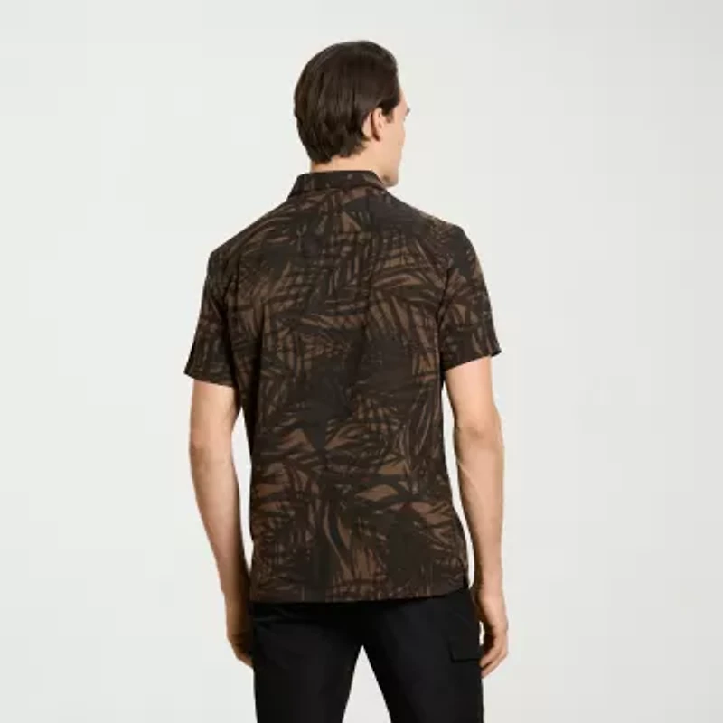 Van Heusen Weekend Mens Short Sleeve Camp Shirt