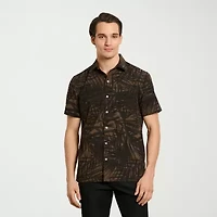 Van Heusen Weekend Mens Short Sleeve Camp Shirt