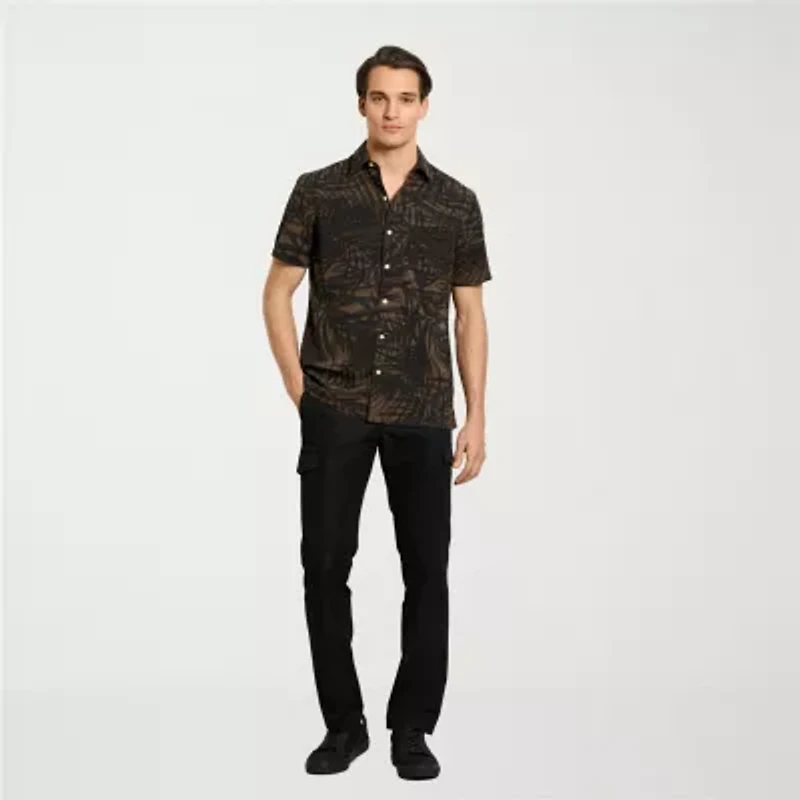 Van Heusen Weekend Mens Short Sleeve Camp Shirt