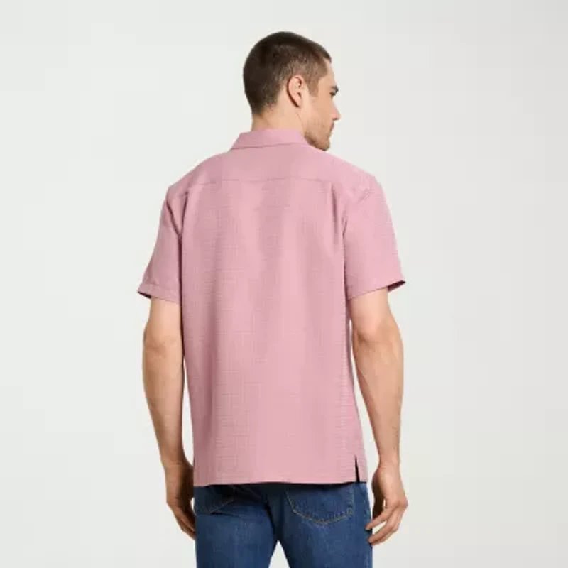 Van Heusen Weekend Mens Short Sleeve Camp Shirt