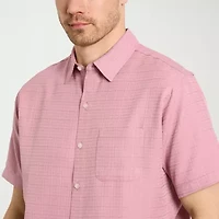 Van Heusen Weekend Mens Short Sleeve Camp Shirt