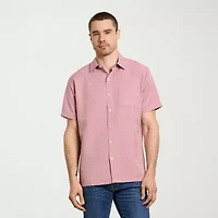 Van Heusen Weekend Mens Short Sleeve Camp Shirt