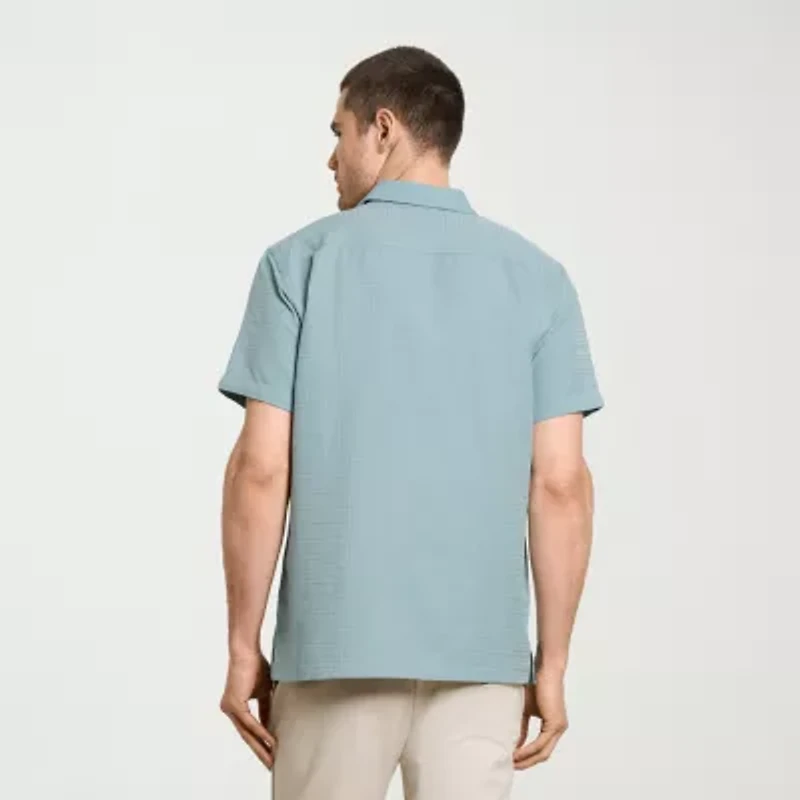 Van Heusen Weekend Mens Short Sleeve Camp Shirt