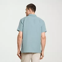 Van Heusen Weekend Mens Short Sleeve Camp Shirt