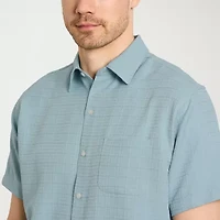 Van Heusen Weekend Mens Short Sleeve Camp Shirt